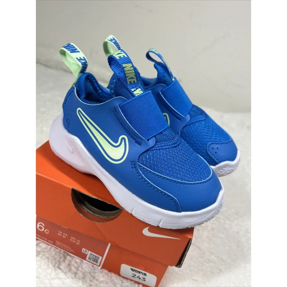 Boy's Nike, Flex Runner 3 Sneaker - Toddler FN1478-400 Photo Blue/Vapor Green SY